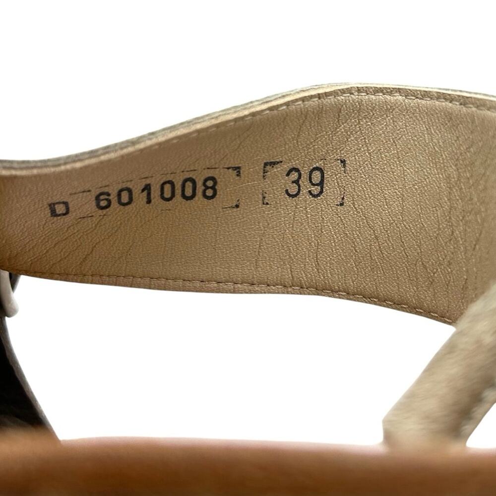 Attilio Giusti Leombruni Sandals Velour Stone EU39 = US Size 8.5 Made in Italy - Picture 7 of 12